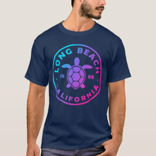 Camiseta Long Beach California Tortuga Marina Tie Dye Vacac
