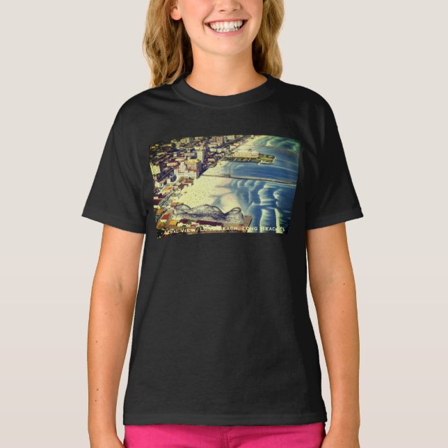 Camiseta Long Beach Coastline – Vintage Era (Anverso)