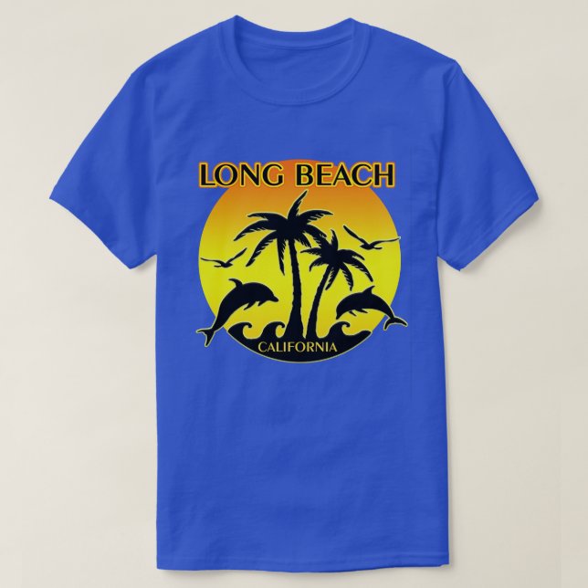 Camiseta Long Beach, delfínes del Ca (Diseño del anverso)