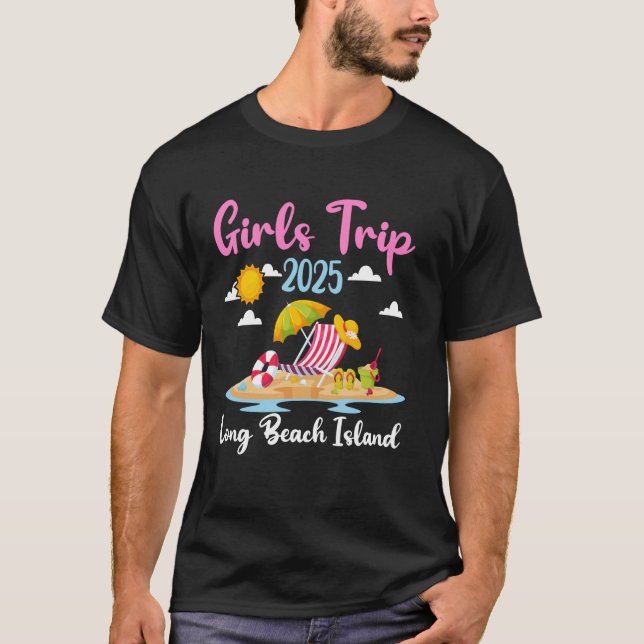 Camiseta Long Beach Island Girls Trip 2025 Summer Vacation  (Anverso)