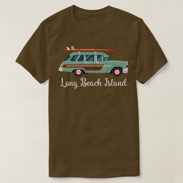 Camiseta Long Beach Island, NJ Retro Graphic LBI (Diseño del anverso)