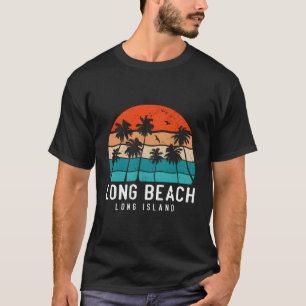 Camiseta Long Beach Long Island New York Ny Beach Palm Tree