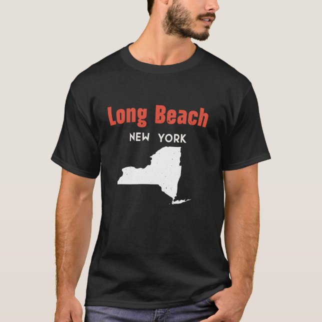 Camiseta Long Beach New York Estados Unidos EE.UU. Viajes N (Anverso)