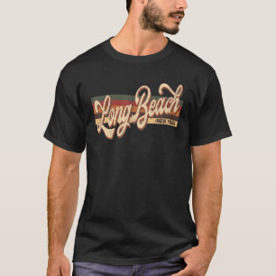 Camiseta Long Beach, Nueva York, Retro City Hometown Vintag