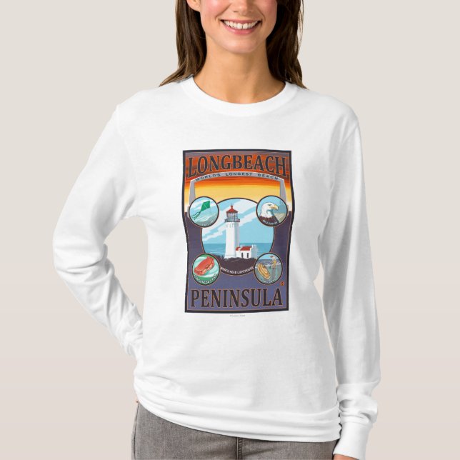 Camiseta Long Beach, WashingtonTravel (Anverso)