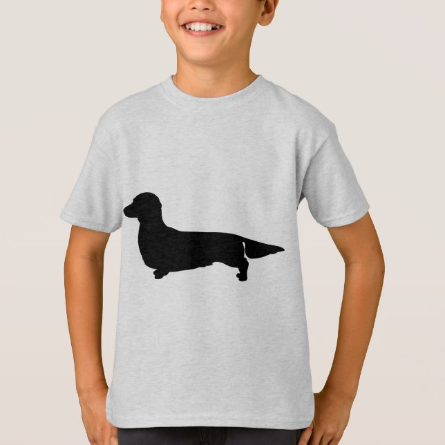 Camiseta Long Hair Dachshund Kid Tee (Anverso)