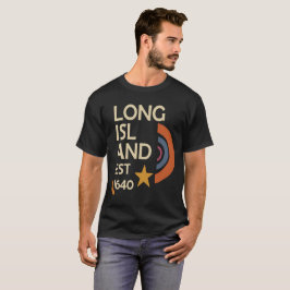Camiseta Long Island 1640 - Retro Starburst (Crema y óxido)