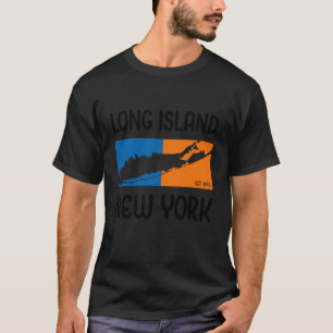 Camiseta Long Island Nueva York Vintage NY Clásico LI Est.