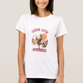 Camiseta Long Live Cowgirls - Retro Cowgirl