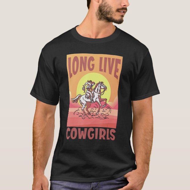 Camiseta Long Live Howdy Rodeo Western Country Southern Cow (Anverso)