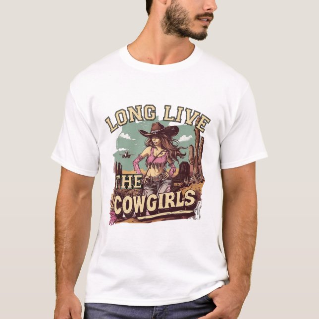 Camiseta Long live the cowgirl (Anverso)