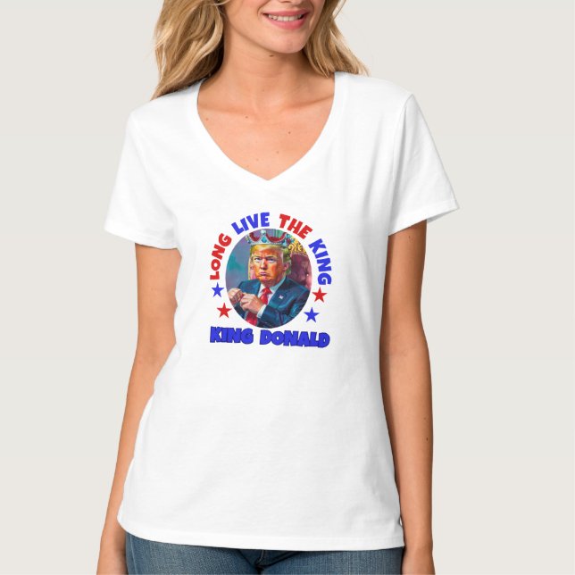 CAMISETA LONG LIVE THE KING: DONALD TRUMP (Anverso)