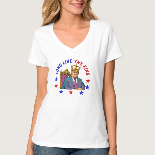 CAMISETA LONG LIVE THE KING: DONALD TRUMP (Anverso)