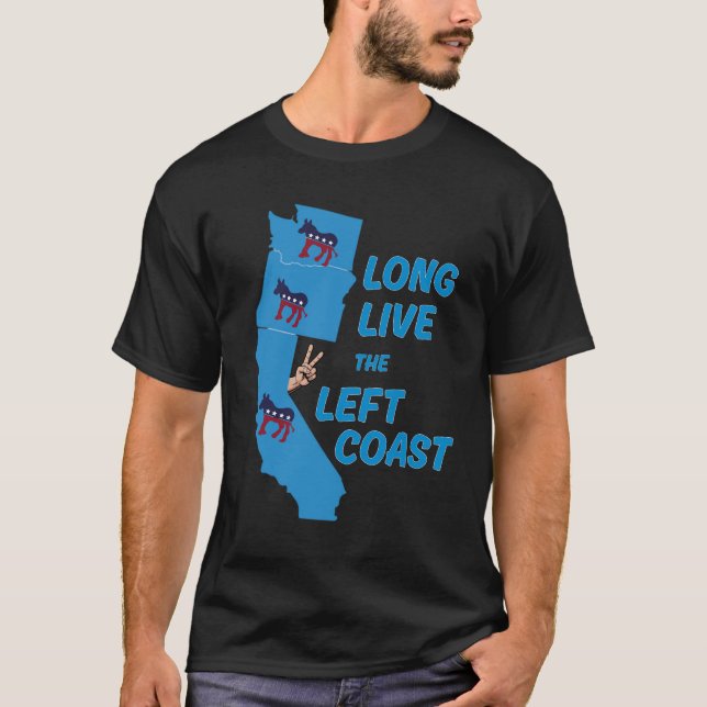 CAMISETA LONG LIVE THE LEFT COAST- ALL BLUE STATES (Anverso)