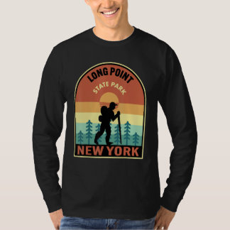 Camiseta Long Point State Park New York Retro Hiking