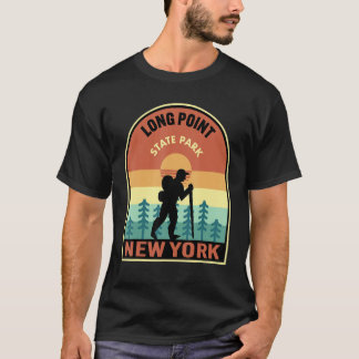 Camiseta Long Point State Park New York Retro Hiking