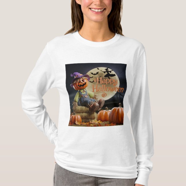 Camiseta Long Sleeve, Gorra de Brujas (Anverso)