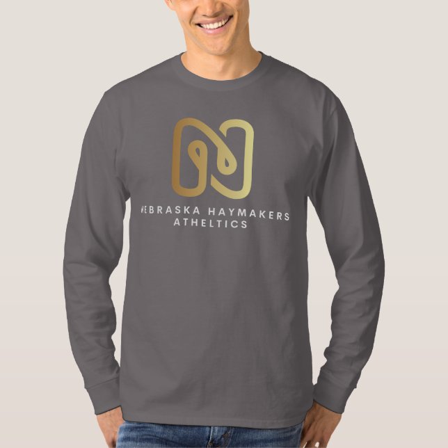 Camiseta Long Sleeve Gray Nebraska Haymakers (Anverso)