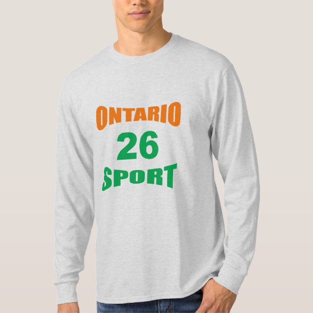 Camiseta Long Sleeve T-Shirt ash  ONTARIO  SPORT  26 (Anverso)