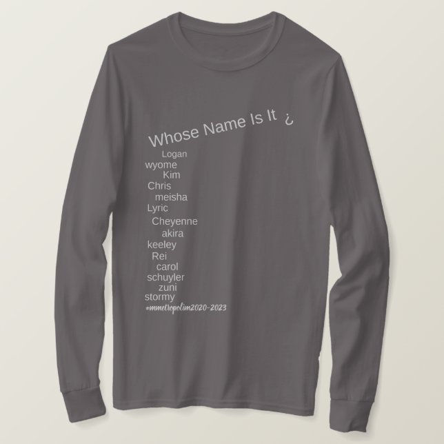 Camiseta LONG SLEEVE TSHIRT all family sizes/styles Sm - 3X (Anverso del diseño)