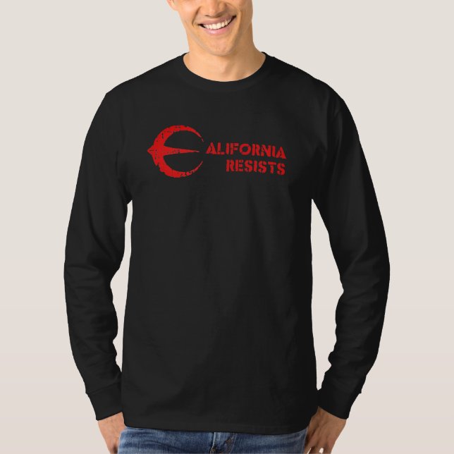 Camiseta Long Sleeve TShirt California se resiste a la oscu (Anverso)