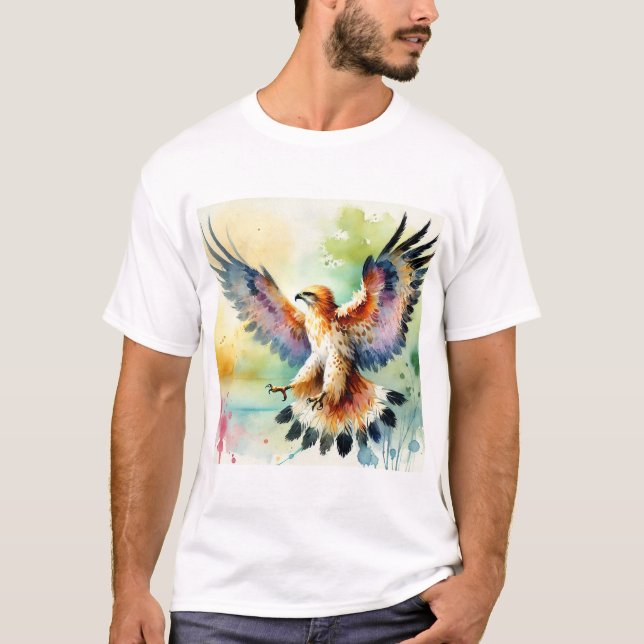 Camiseta Long winged eagle 171024AREF129 - Watercolor (Anverso)