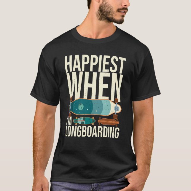 Camiseta Longboard Skateboard Board Wheels Longboarder Begi (Anverso)
