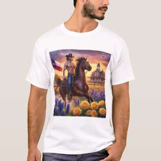 Camiseta Longhake Texas Cowboy