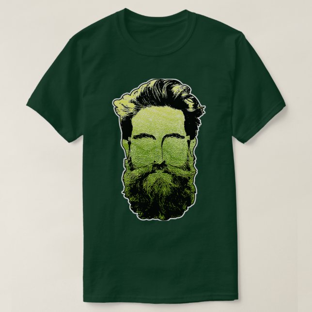 Camiseta Longitud Barba Funny Beardeds Facial 3 (Diseño del anverso)