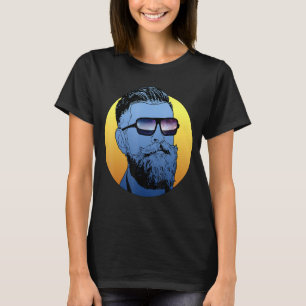 Camiseta Longitud Barba Tee Funny Hombres Tees Bearded Tees