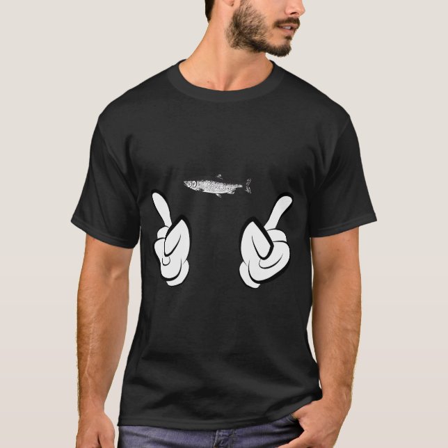 Camiseta Longitud de pescador divertido (Anverso)