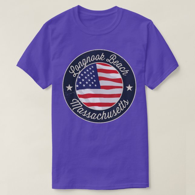 Camiseta Longnook Beach - recuerdo patriótico de Massachuse (Diseño del anverso)