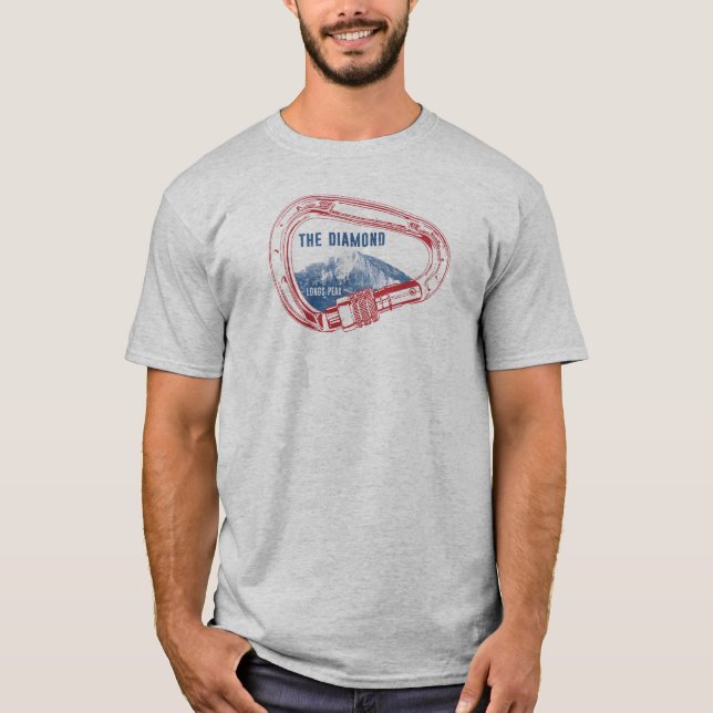 Camiseta Longs Peak Diamond Rock Climbing Carabiner (Anverso)