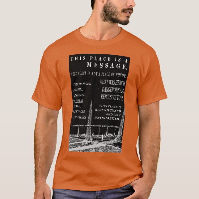Camiseta longtime nuclear waste warning messages (Anverso)