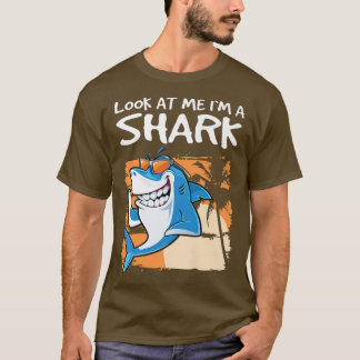 Camiseta Look At Me I`m A Shark I Shark Fish I Kids I Shark