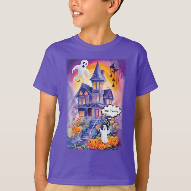 Camiseta Look Friendly Halloween Ghosts Funny (Anverso)