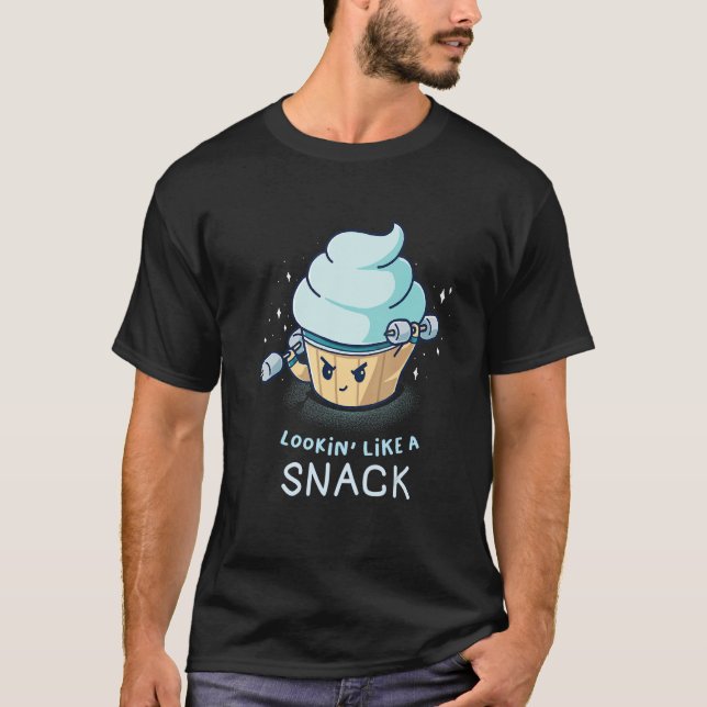 Camiseta Lookin' Like A Snack Camping Outdoor Smore Cake Gy (Anverso)