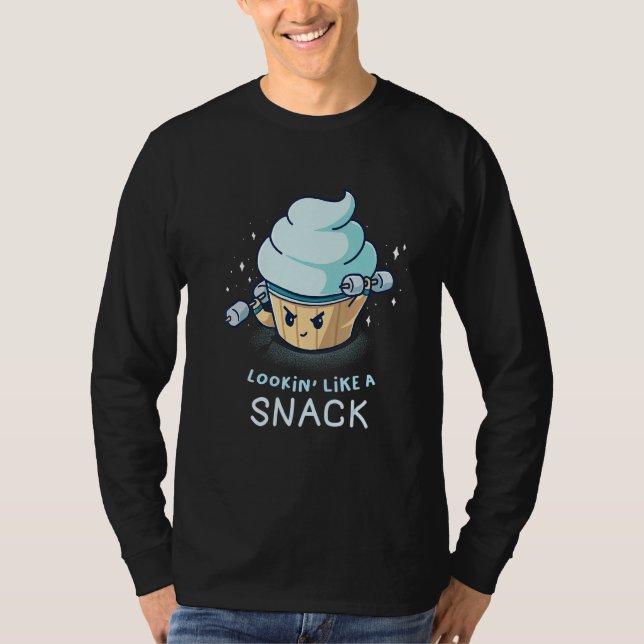 Camiseta Lookin' Like A Snack Camping Outdoor Smore Cake Gy (Anverso)