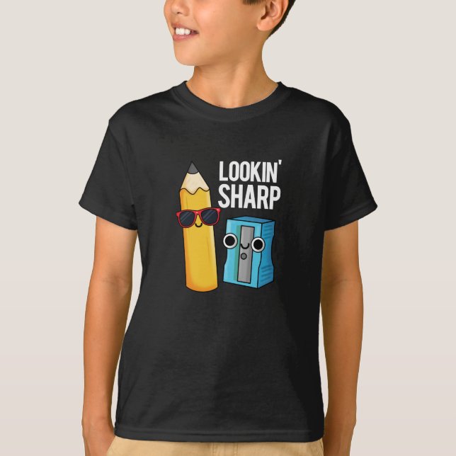 Camiseta Lookin Sharp Funny Pun Pun Dark BG (Anverso)
