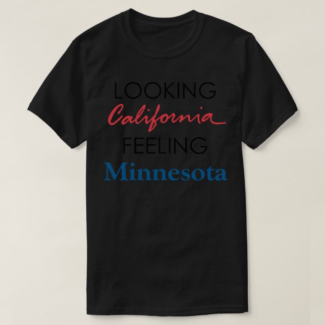 Camiseta Looking California Feeling Minnesota, Outshined by (Diseño del anverso)