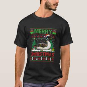 Camiseta Loon Bird Lover Xmas Iluminación Santa Ugly Loon