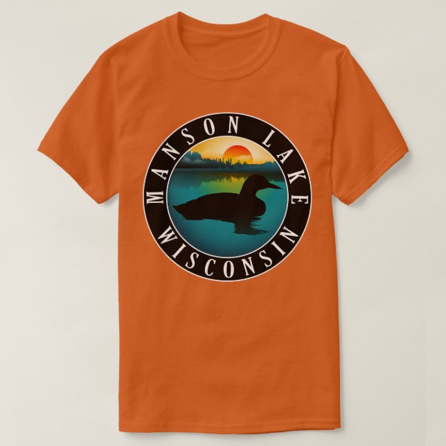 Camiseta Loon del lago Manson Wisconsin (Diseño del anverso)