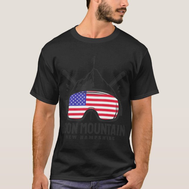 Camiseta Loon Mountain New Hampshire Usa Ski Retro Skiing  (Anverso)