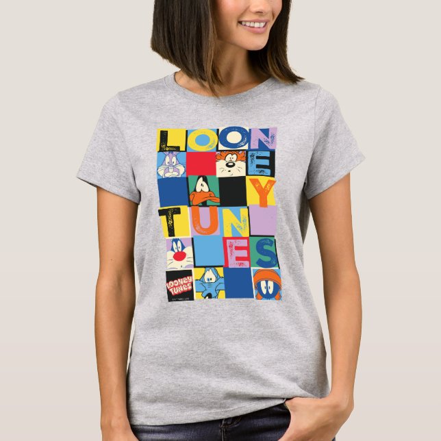 Camiseta LOONEY TUNES™ Character Checker Blocks (Anverso)