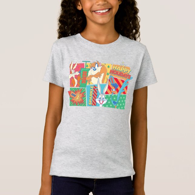 Camiseta LOONEY TUNES™ | Patrón de vacaciones felices (Anverso)