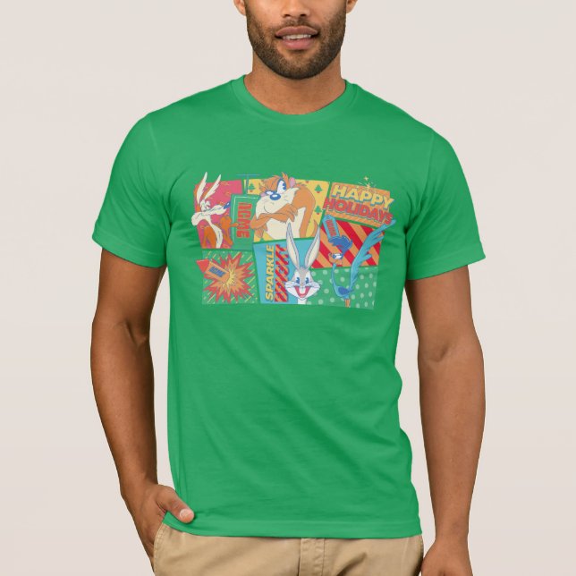 Camiseta LOONEY TUNES™ | Patrón de vacaciones felices (Anverso)