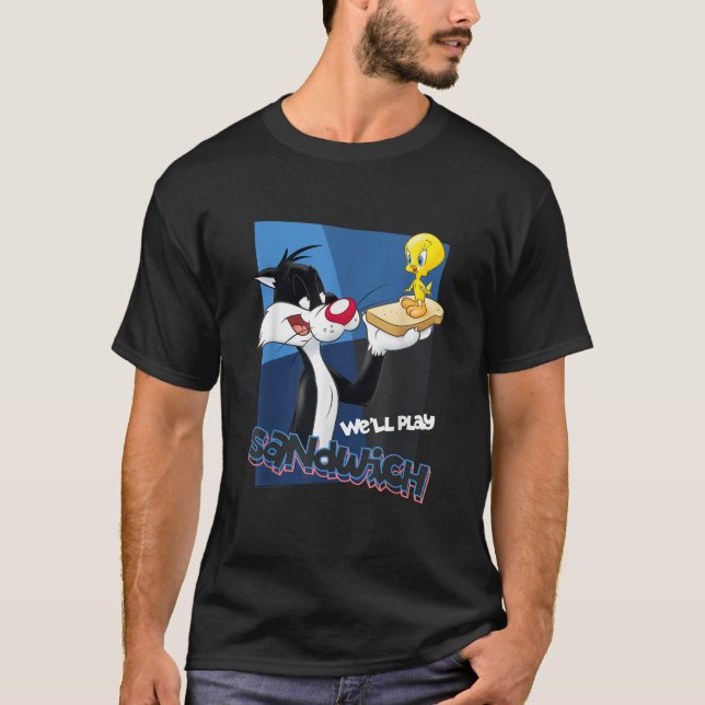 Camiseta Looney Tunes Sylvester Tweety Sandwich (Anverso)