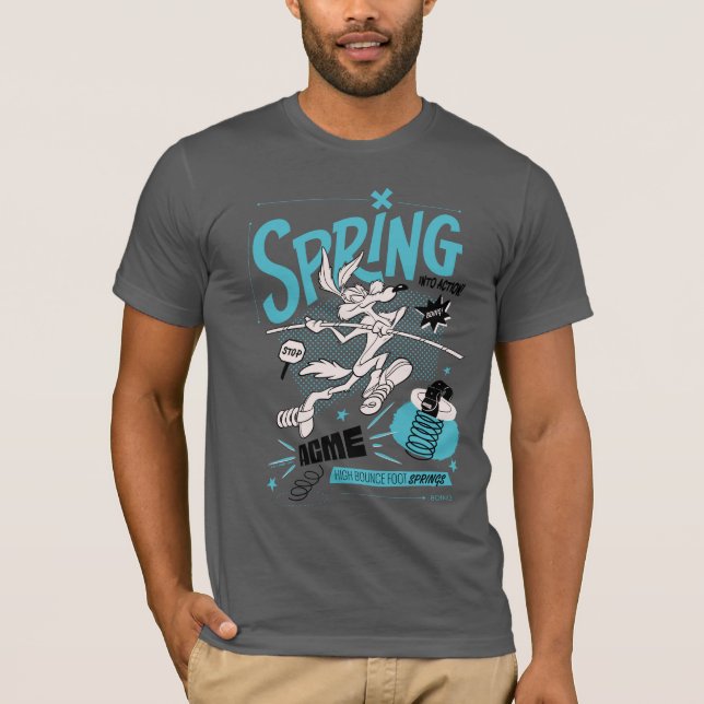 Camiseta LOONEY TUNES™ | WILE E. COYOTE™ Spring En Acción (Anverso)