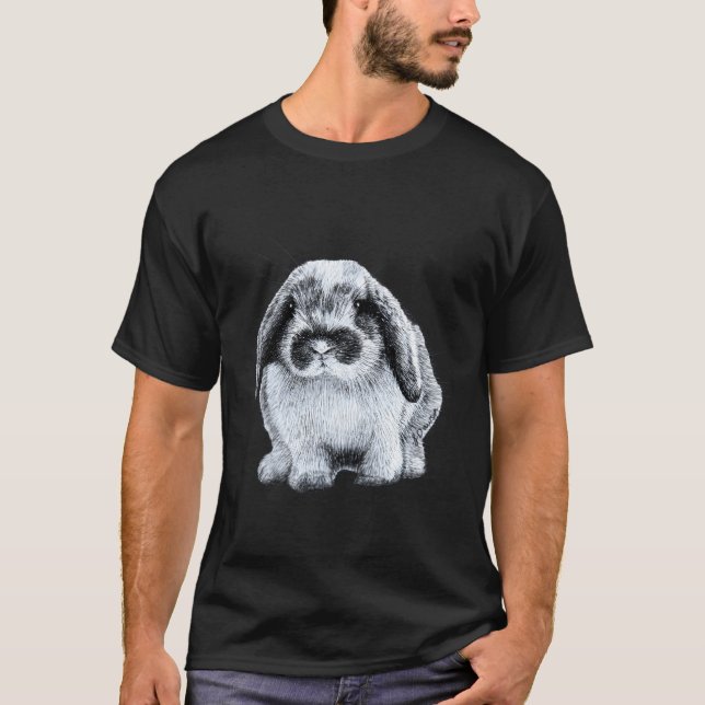 Camiseta Lop Eared Conejo de Conejo de Conejo (Anverso)