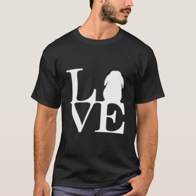 Camiseta Lop Rabbit I Love Bunnies (Anverso)